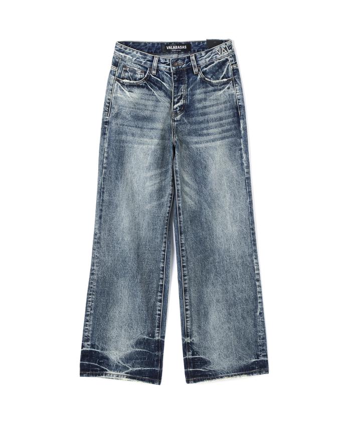 ポテトフライさん専用 バラバサスブラックデニム Valabasas /バラバサス/PATCH FADE BLACK BAGGY J（デニムパンツ