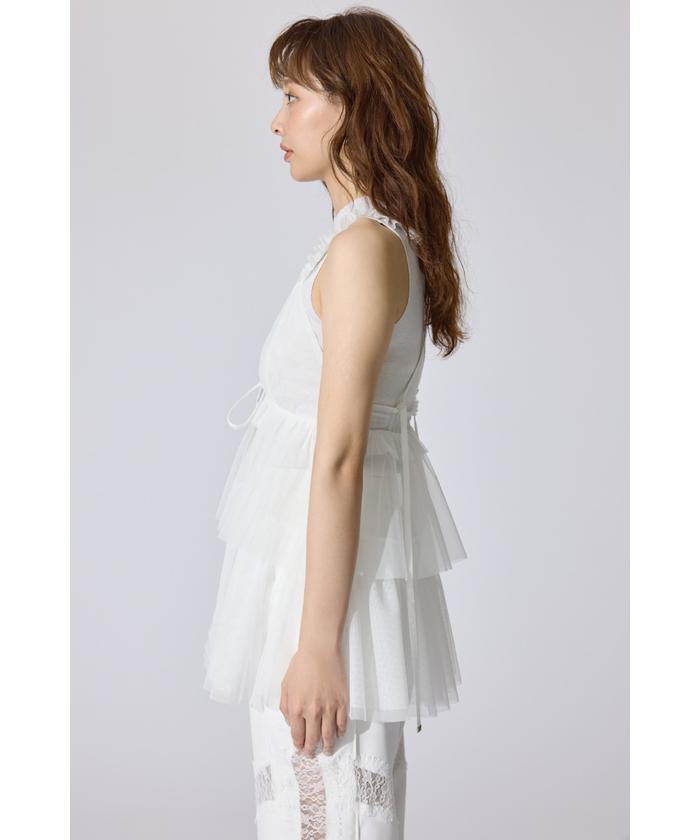 ボリュームチュールジレ(508176976) | リエンダ(rienda) - d fashion ボリュームチュールジレ(508176976) | リエンダ(rienda) - d fashion