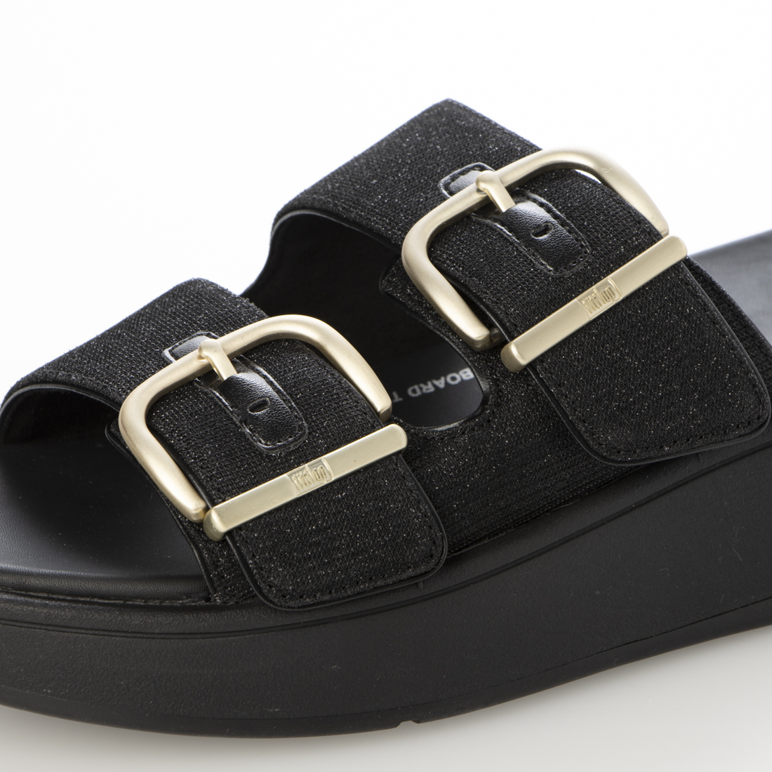 フィットフロップ fitflop F－MODE BUCKLE SHIMMERLUX FLATFORM