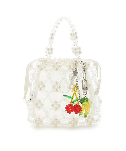 sale★フルーツチャーム付きビーズバッグ フルーツチャーム付きビーズバッグ(ハンドバッグ)｜バッグ｜FRAY