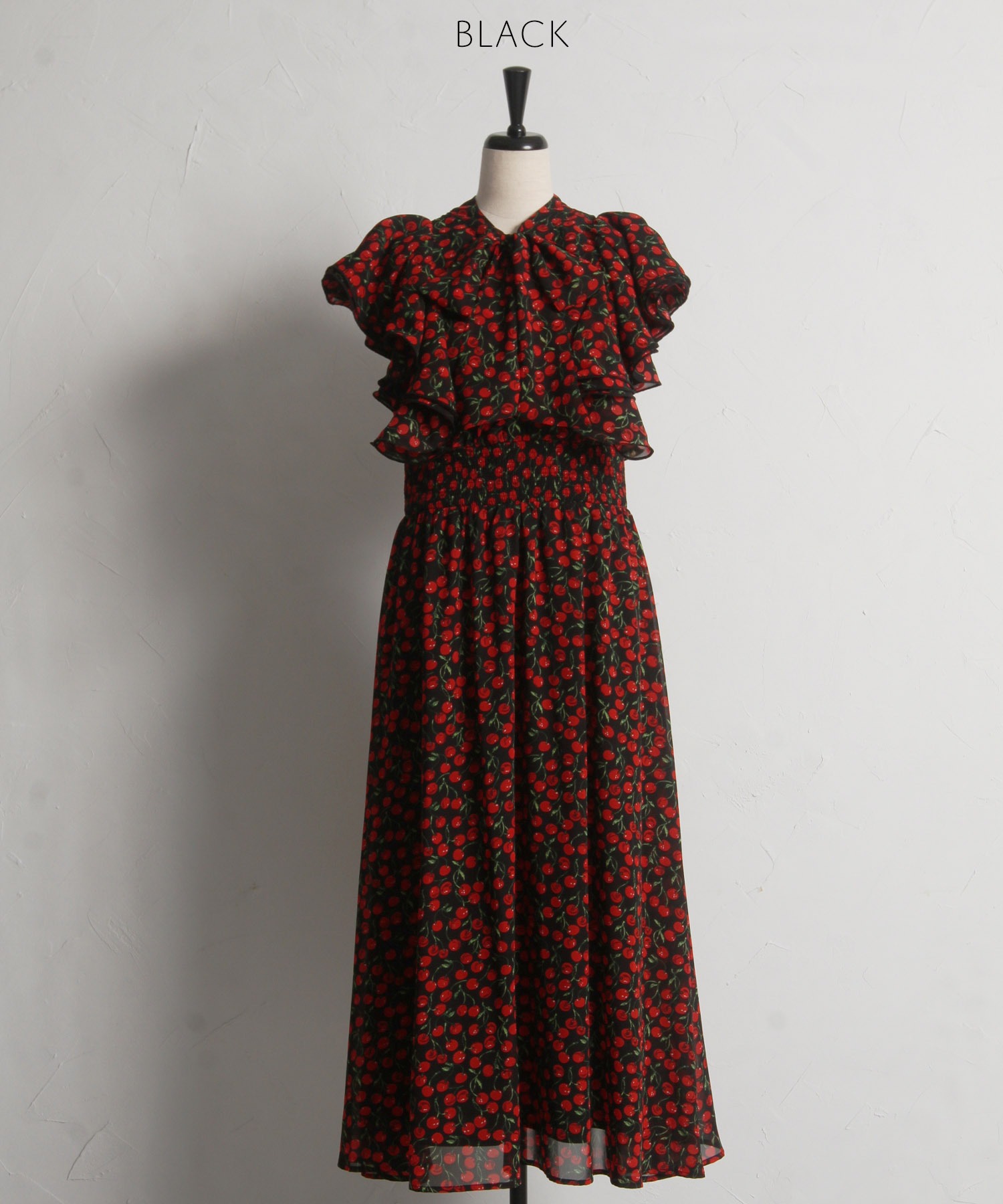 トッコクローゼット tocco closet ボウタイリボン付きラッフル