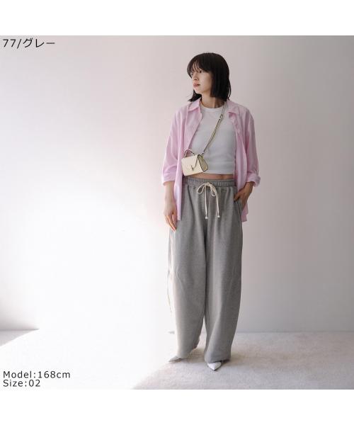 CLOCHE スウェットパンツ 86535 ワイド カーブパンツ クロシェ CLOCHE CLOCHE スウェットパンツ 86535 ワイド カーブ