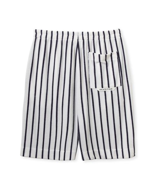 全国総量無料で HOMME】【接触冷感】ストライプパイルハーフパンツ(508181612 服&ファッション小物