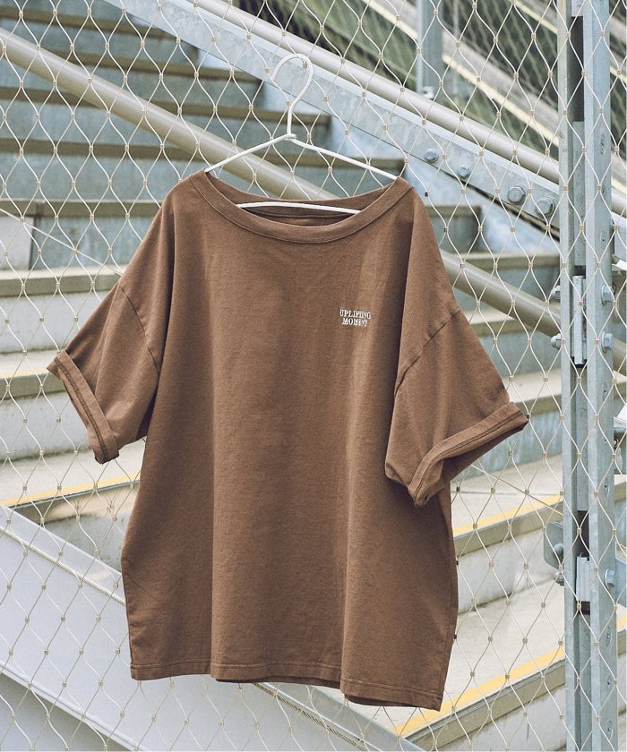 FRAMeWORK haru×FRAMeWORK　コラボロゴTEE ブラウン 新品未使用 haru×FRAMeWORKコラボロゴTEE ブラウン