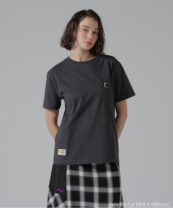 AVIREX ブラック Tシャツ Felix the Cat AVIREX × FELIX》