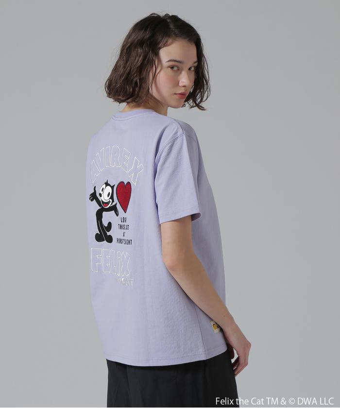AVIREX ブラック Tシャツ Felix the Cat AVIREX × FELIX》