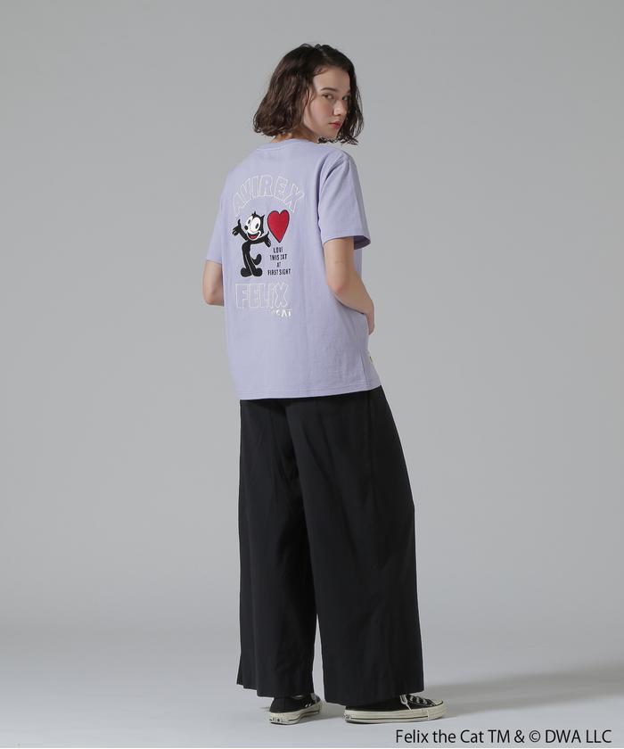 AVIREX ブラック Tシャツ Felix the Cat アヴィレックス AVIREX 《AVIREX × FELIX》