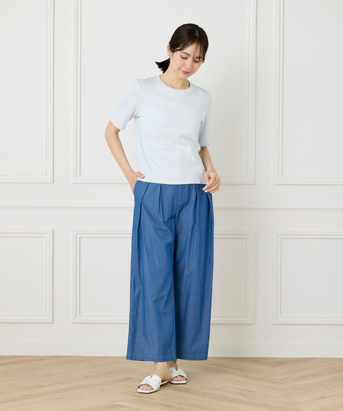 tシャツ クルーネックTシャツ「スビン綿MIXフライス」 レディース クルーネックTシャツ《スビン綿MIXフライス》(508115908