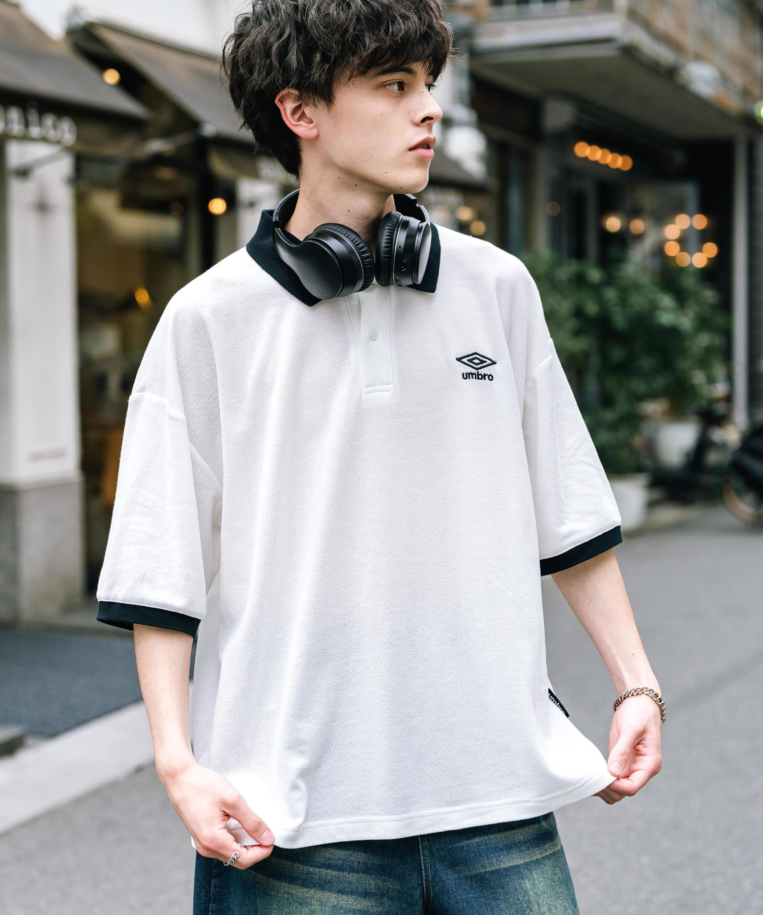 umbro 長袖ポロシャツ クリーム色 umbro 「UMBRO」 長袖ポロシャツ M スミクロ レディース