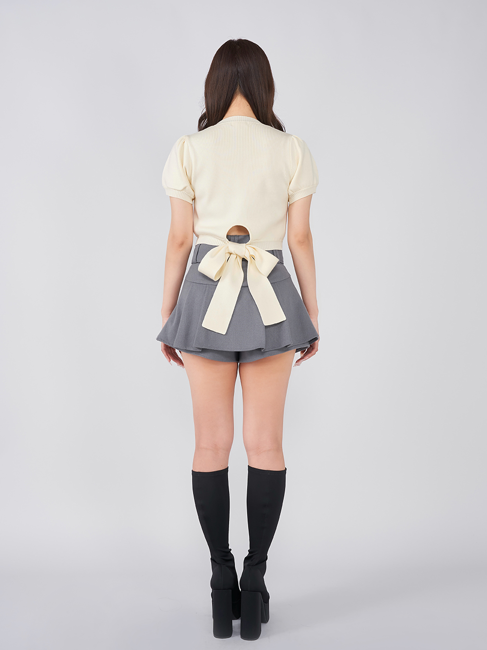 新品ダーリッチバックオープンアップリケニットトップス ☆ バックオープンアップリケニットトップス（ニット/セーター