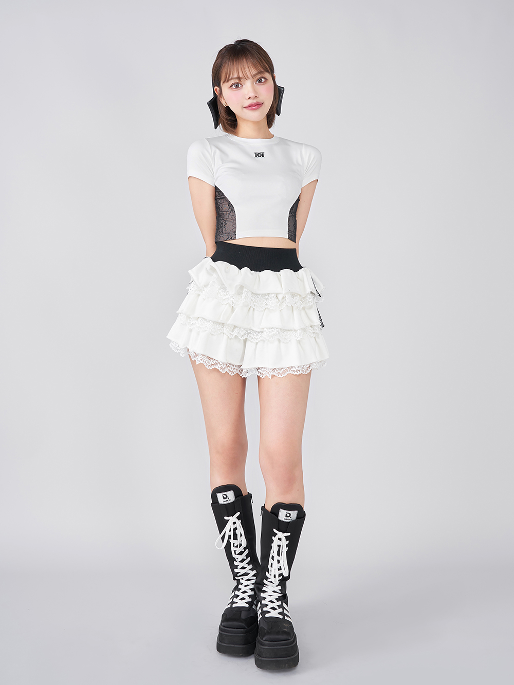 ダーリッチ Darich DDロゴサイドレースTシャツ(508184773