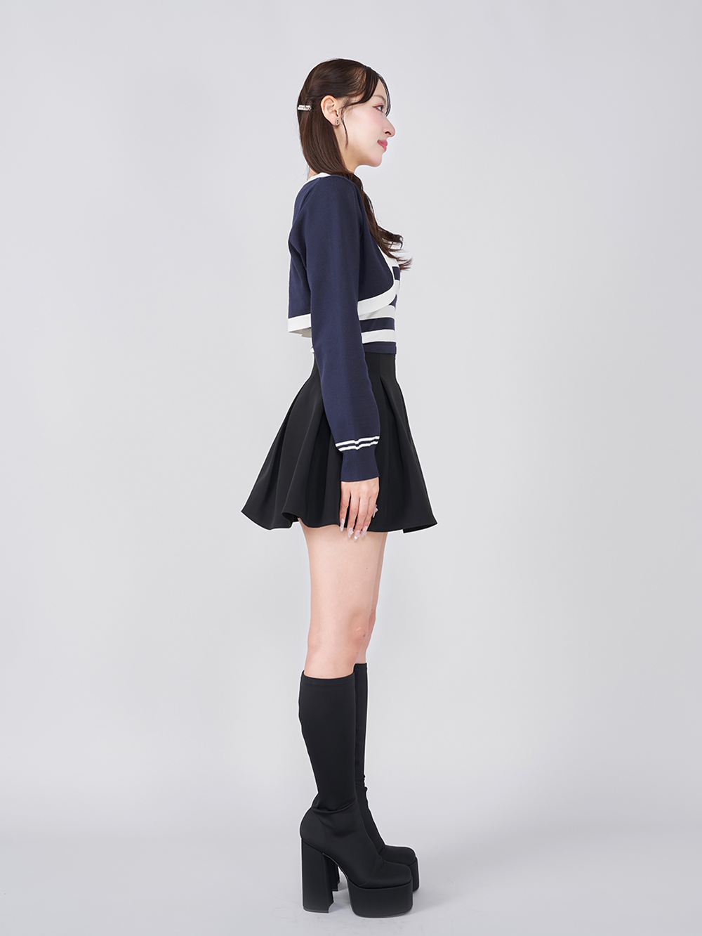 darich スカート ダーリッチ Darich タックデザインカットミニスカート(508184774