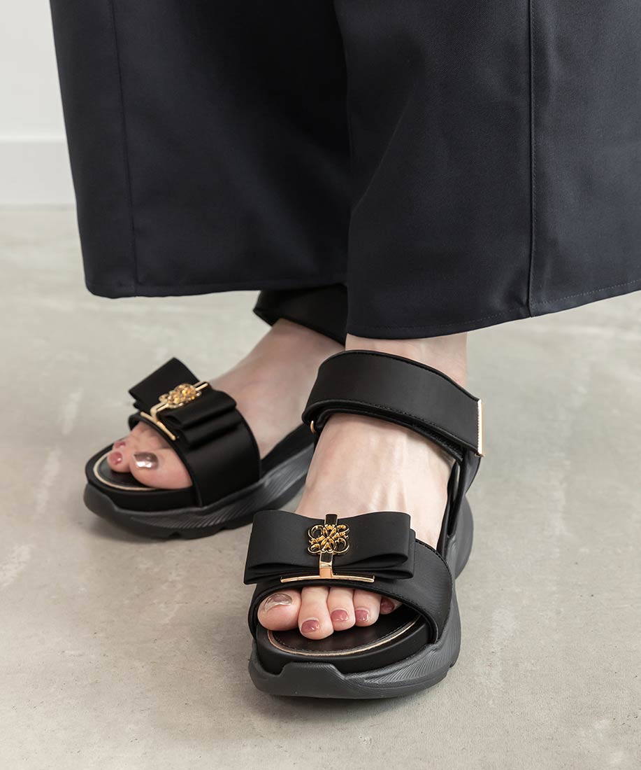 【RANDA】モノグラムリボンスポーツサンダル RANDA｜モノグラムリボンスポーツサンダル | Rakuten Fashion