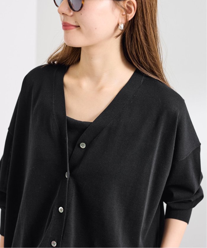 FRAMeWORK≪手洗い可能≫CO/AceワイドVネックカーディガン　グレー セール 30%OFF】≪手洗い可能≫CO/AceワイドVネックカーディガン