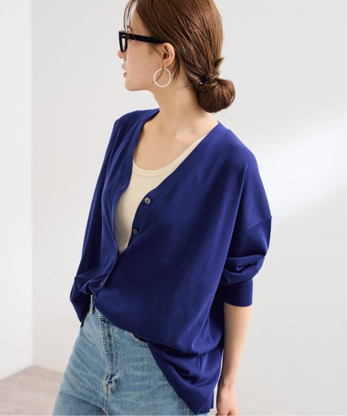 セール 30%OFF】≪手洗い可能≫CO/AceワイドVネックカーディガン