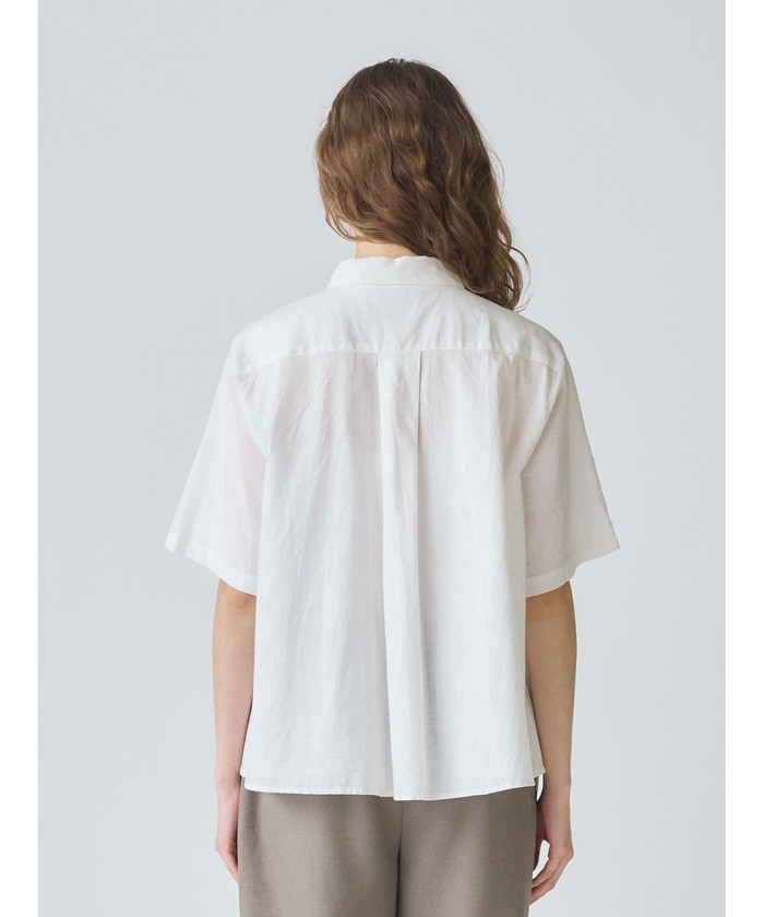 ブラウス シャツ MidiUmi タックショートシャツ レディース MidiUmi タックショートシャツ(508186223) | ミディウミ(MidiUmi