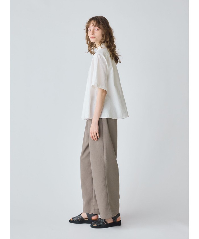 ❗週末限定値下げ中❗ミディウミ コットンリネン タックショートシャツ MidiUmi タックショートシャツ(508186223) | ミディウミ(MidiUmi