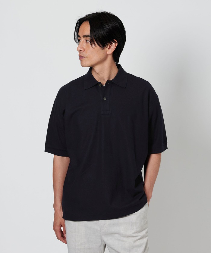 ■美品 BEAUTY&YOUTH ギザコットン スーパーブ ポロシャツ ネイビー セール】ギザコットン スーパーブ ポロシャツ（Tシャツ