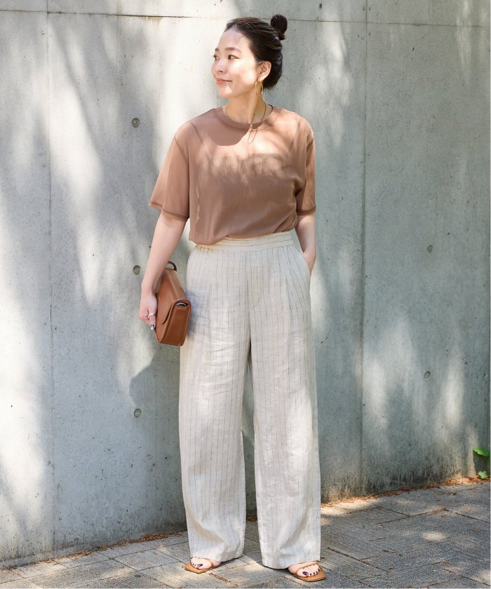 入荷通知 アプリ おすすめ クーポン】《追加3》手洗い可 フレンチリネンストレートパンツ / パンツ