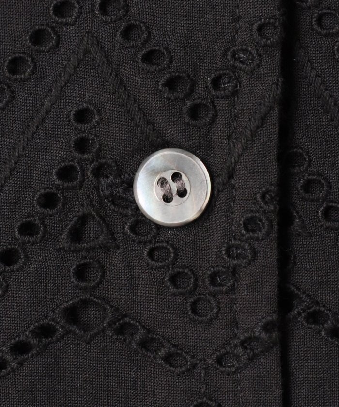 追加》コットンカットワーク刺繍開襟シャツ(508187702