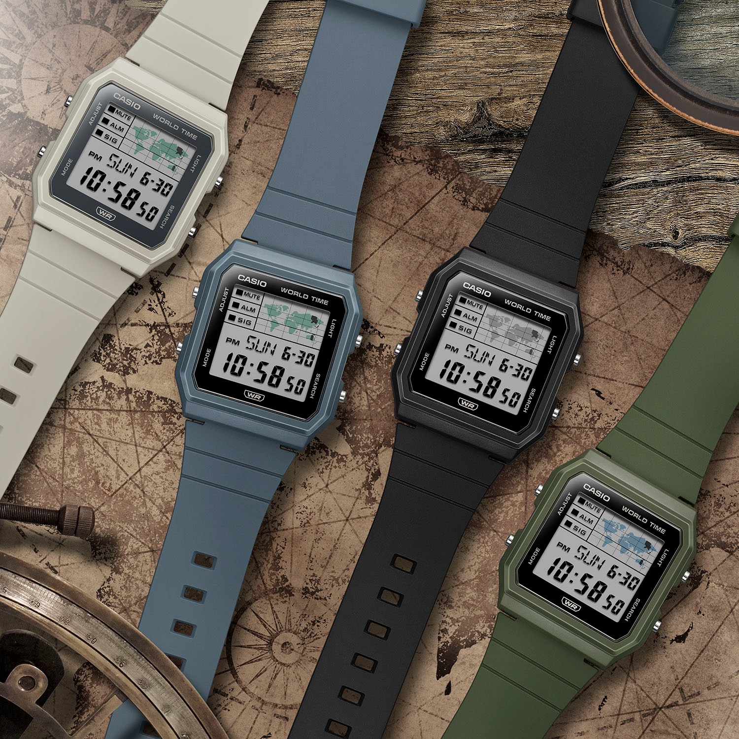 カシオ CASIO CASIO/LF－30W－3AJF CASIO 腕時計 世界地図