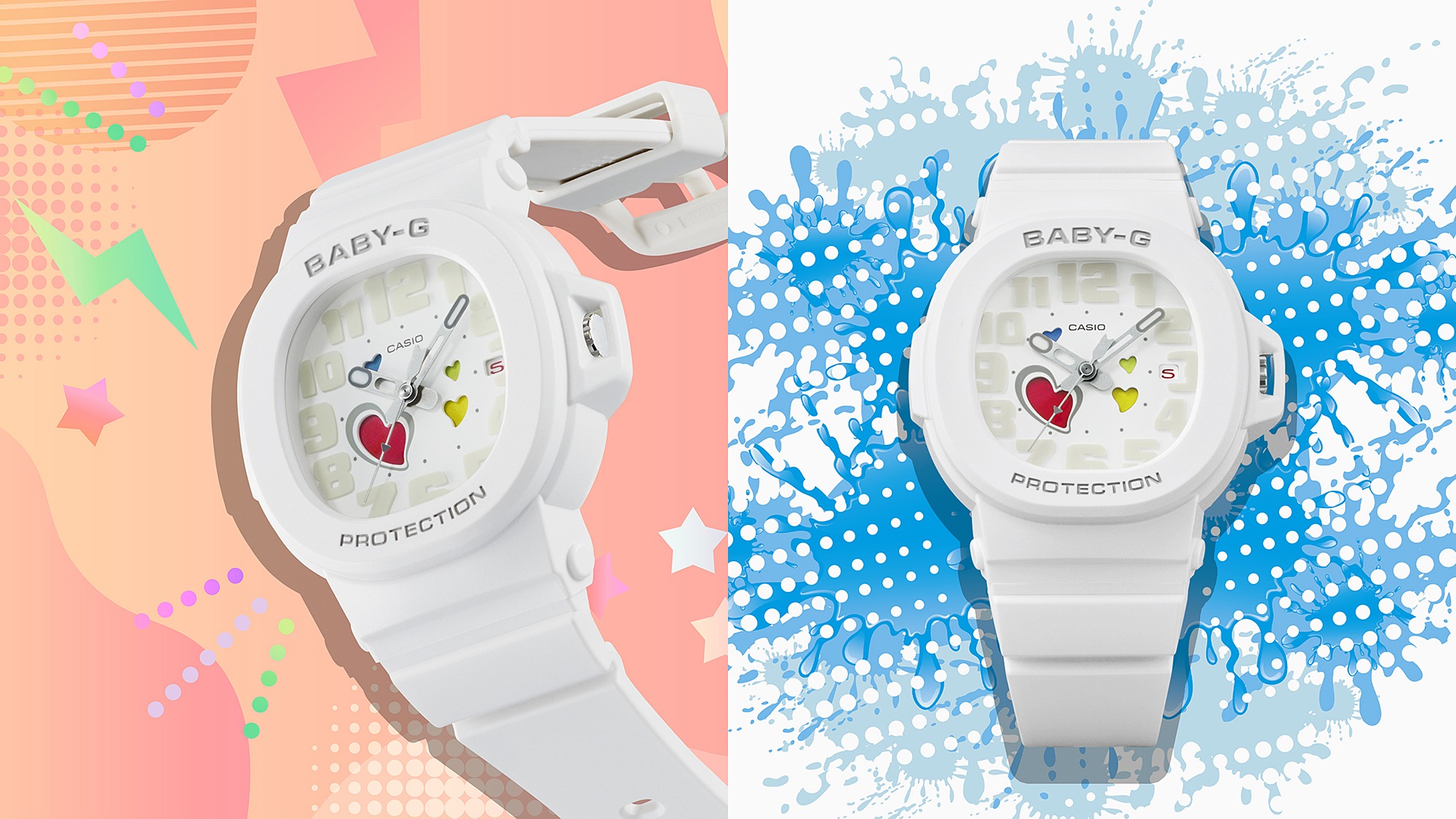 新品未使用 CASIO BABY-G ホワイト ハート デジタル腕時計 ベイビージー BABY－G BABY－G/BGA－10－7AJF CASIO 腕時計