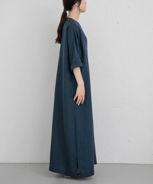 FORK&SPOON 新品 リネン混プルオーバーワンピース ロングワンピース セール 20%OFF】FORK&SPOON リネン混プルオーバーワンピース