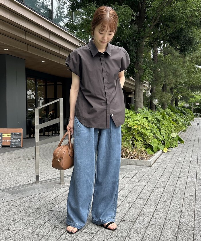 スローブイエナ　IENA デニム　LEDENIM TUCK TROUSER WEB限定/追加4予約》LEDENIM TUCK TROUSER（デニムパンツ