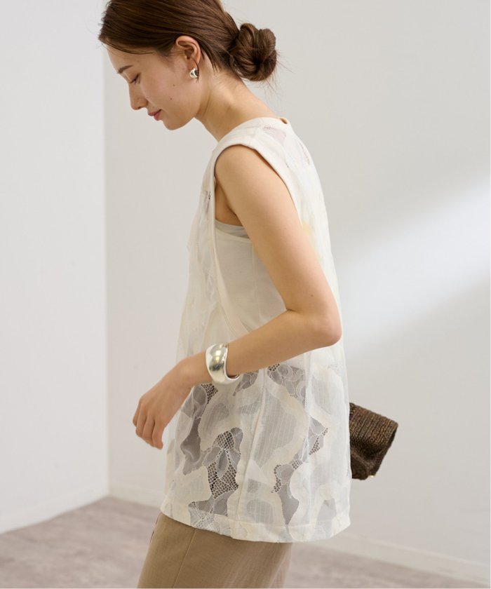 framework ESTHE OVERSIZED SHEER LACE ベスト FRAMeWORK - FRAMeWORK ESTHE OVERSIZED SHEER LACEベストの通販