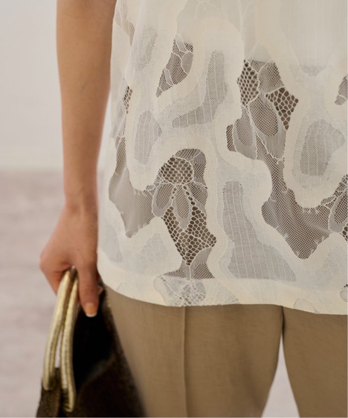 framework ESTHE OVERSIZED SHEER LACE ベスト ≪追加≫ESTHE OVERSIZED SHEER LACE ベスト 2(508189198
