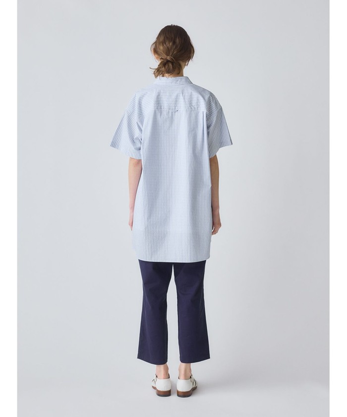 MidiUmi / ミディウミ MidiUmi ハーフスリーブ柄ワイドロングシャツ セール】MidiUmi ハーフスリーブ柄ワイドロングシャツ(508189704