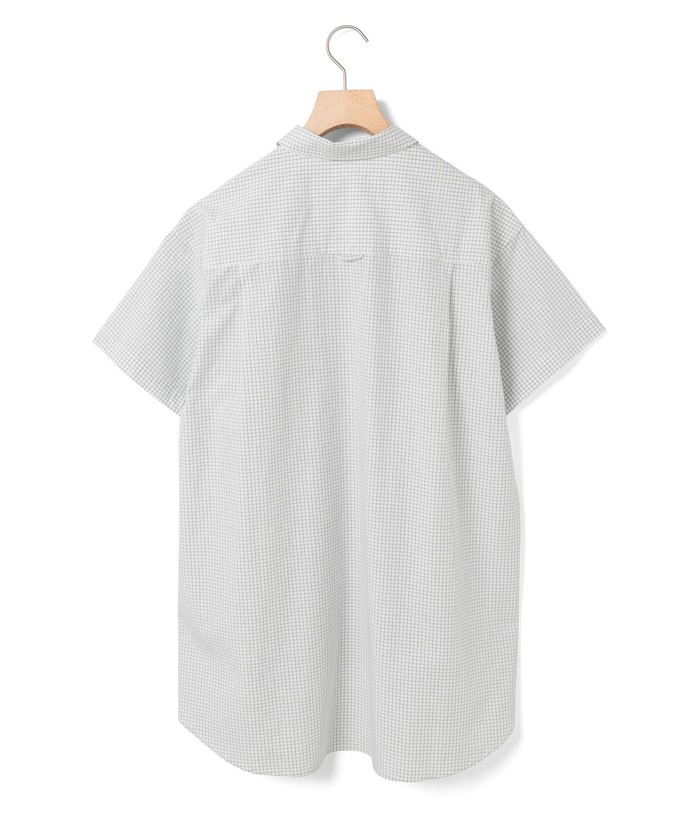 ブラウス シャツ MidiUmi ハーフスリーブ柄ワイドロングシャツ レディース MidiUmi ブラウス シャツ ハーフスリーブ柄ワイドロングシャツ