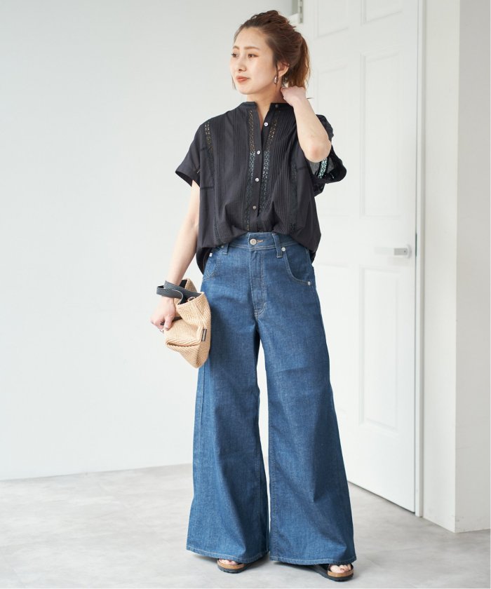 【新品】Spick and Spanケミカルレースフレンチブラウス　黒 ケミカルレースフレンチブラウス（Spick and Span）｜ルミネの