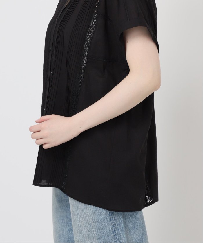 spick&span ケミカルレースフレンチブラウス Spick＆Span ブラウス シャツ ケミカルレースフレンチブラウス