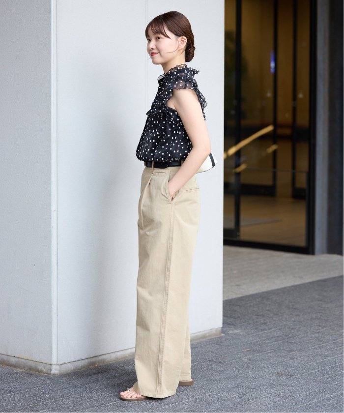 IENA 楊柳フリルピンタックブラウス WEB限定/追加2予約》楊柳フリルピンタックブラウス（シャツ