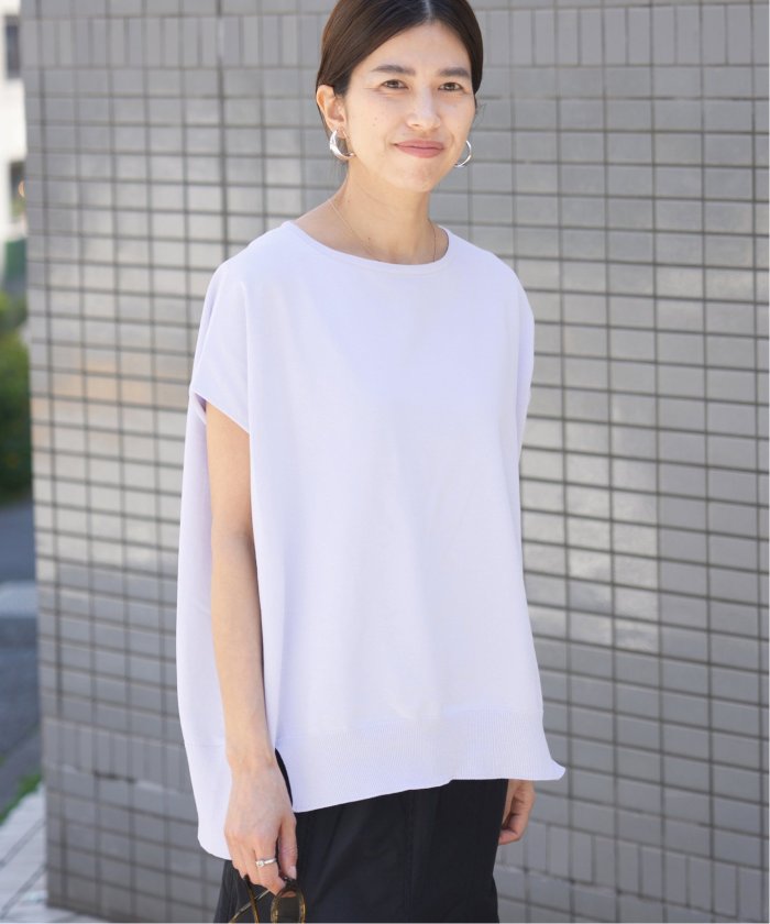IENA コットンストレッチNEOワイドクループルオーバー　白　イエナ イエナ IENA 《WEB限定/追加5》 コットンストレッチ NEOワイド