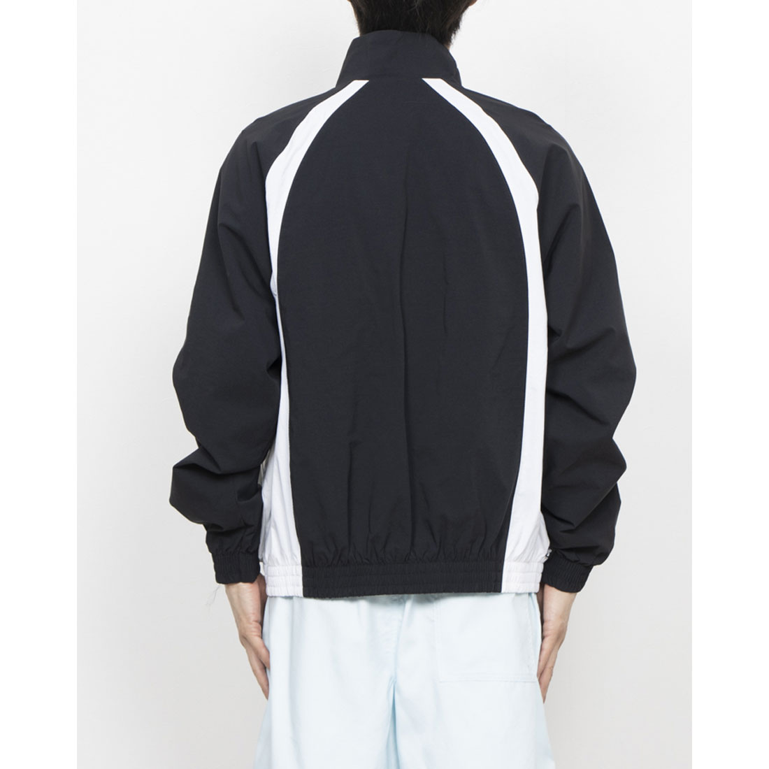 韓国人気 [NIKE] ジップアップ スウェットジャケット(2color) 古着 80-90s NIKE ワンポイント 刺しゅう バイカラー スウェット