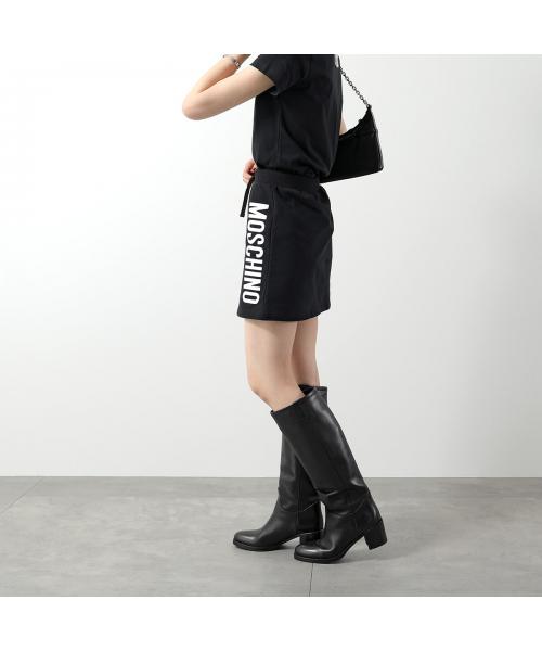 MOSCHINO モスキーノ ブラックレザースカート MOSCHINO モスキーノ ブラックレザースカート