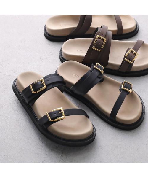 別注》【CAMINANDO/カミナンド】LEATHER BUCKLE PLATFORM