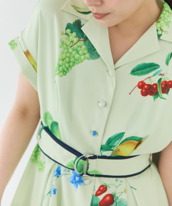 フルーツプリントシャツワンピース(508196261) | AND COUTURE