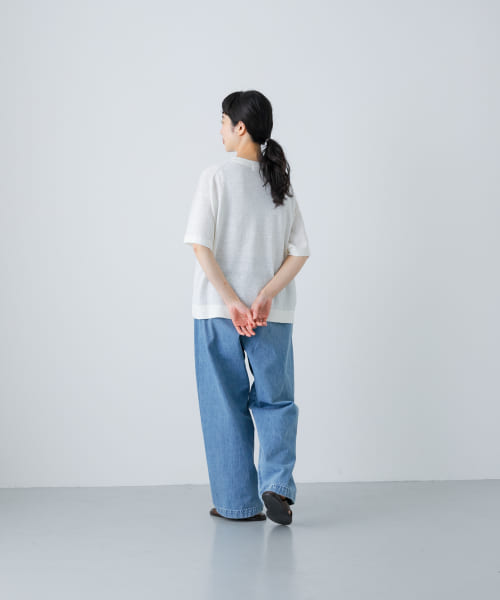 リネン半袖クルーネックニット(508198533) | かぐれ(KAGURE) - d