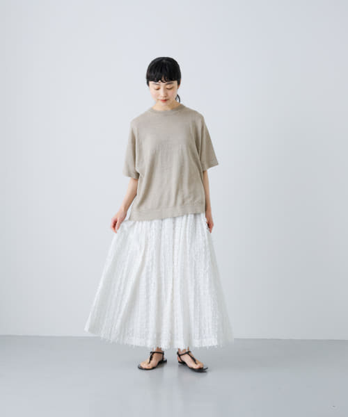 新品 かぐれ リネン半袖クルーネックニット NATURAL かぐれ｜リネン半袖クルーネックニット | Rakuten Fashion(楽天