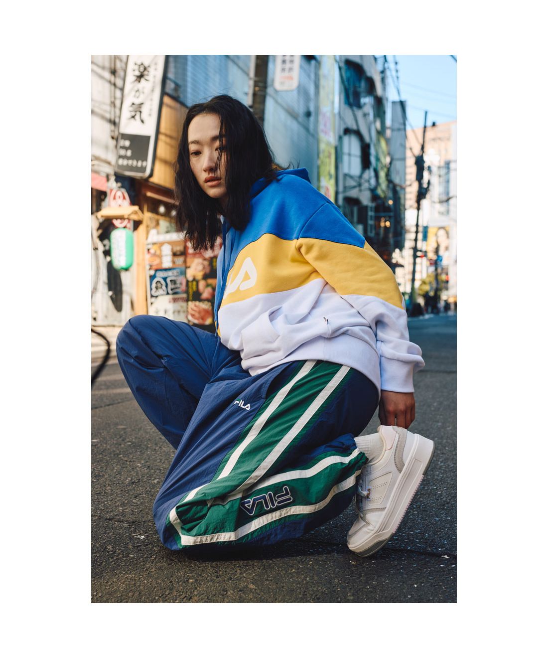 フィラ FILA 【カジュアルウェア】BIGトレーナー  / レディース（インクブルー） カジュアルウェア】BIGトレーナー / レディース（インクブルー