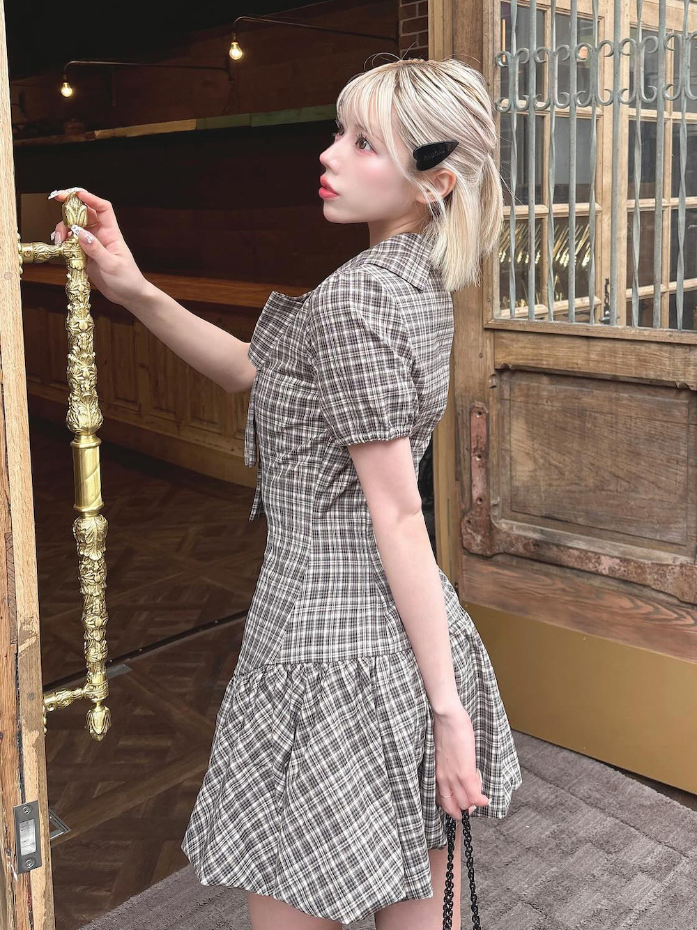 ダーリッチ darich ビッグリボンバルーンチェックミニワンピース ビッグリボンバルーンチェックミニワンピース – Darich (ダーリッチ)