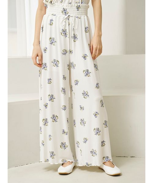 大人気!! gelato pique 花柄ハイウエストロングパンツ セール 30%OFF】花柄ロングパンツ(508201036) | gelato pique
