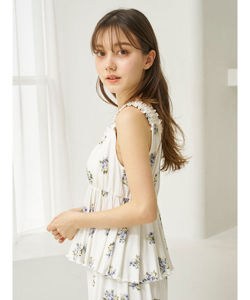 大人気!! gelato pique フリル タンクトップ&ショートパンツ SET ジェラートピケ レディース リブタンクトップ&ショートパンツ
