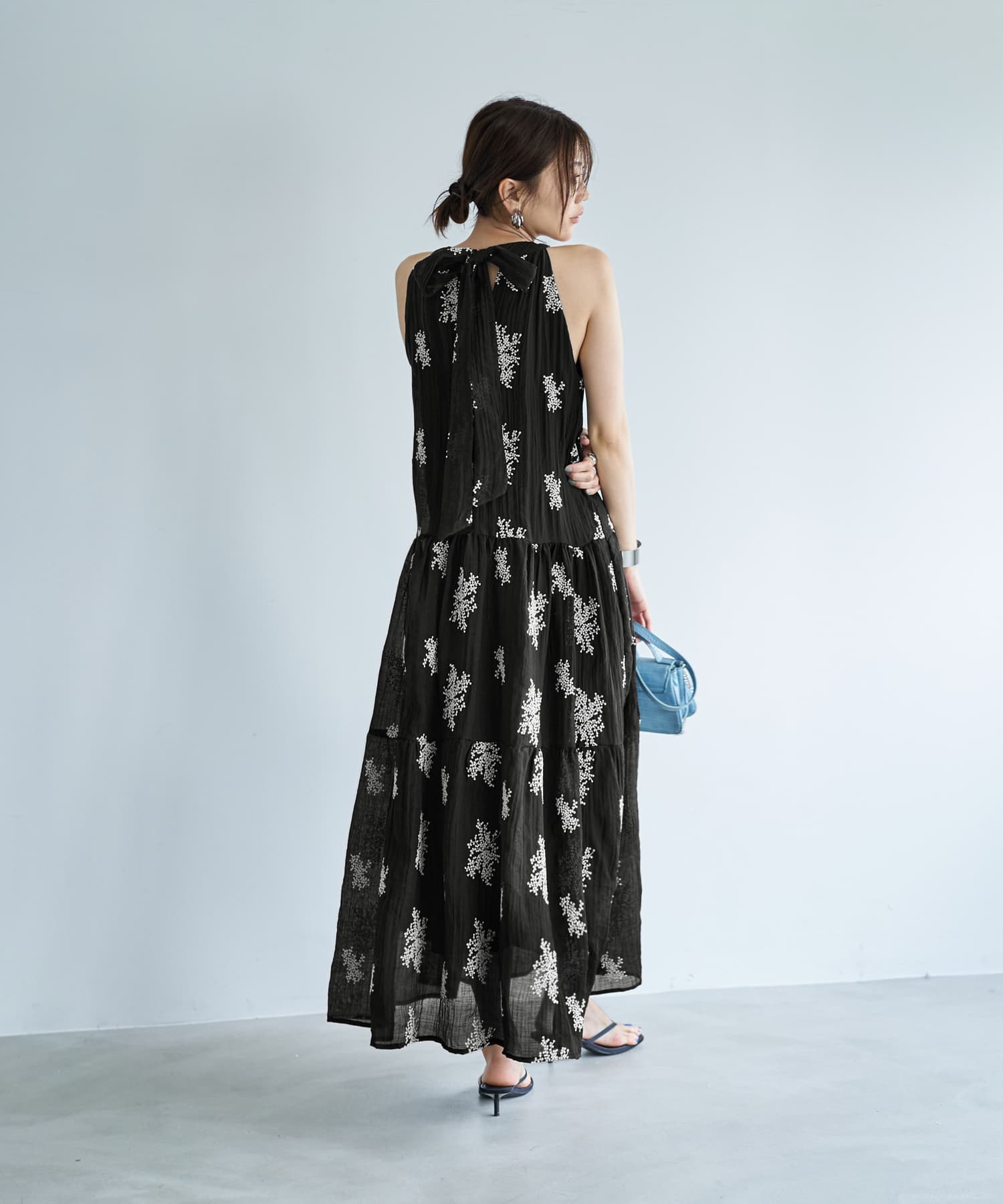 エレンディーク ミモザ柄 ロングワンピース スタイルデリ STYLE