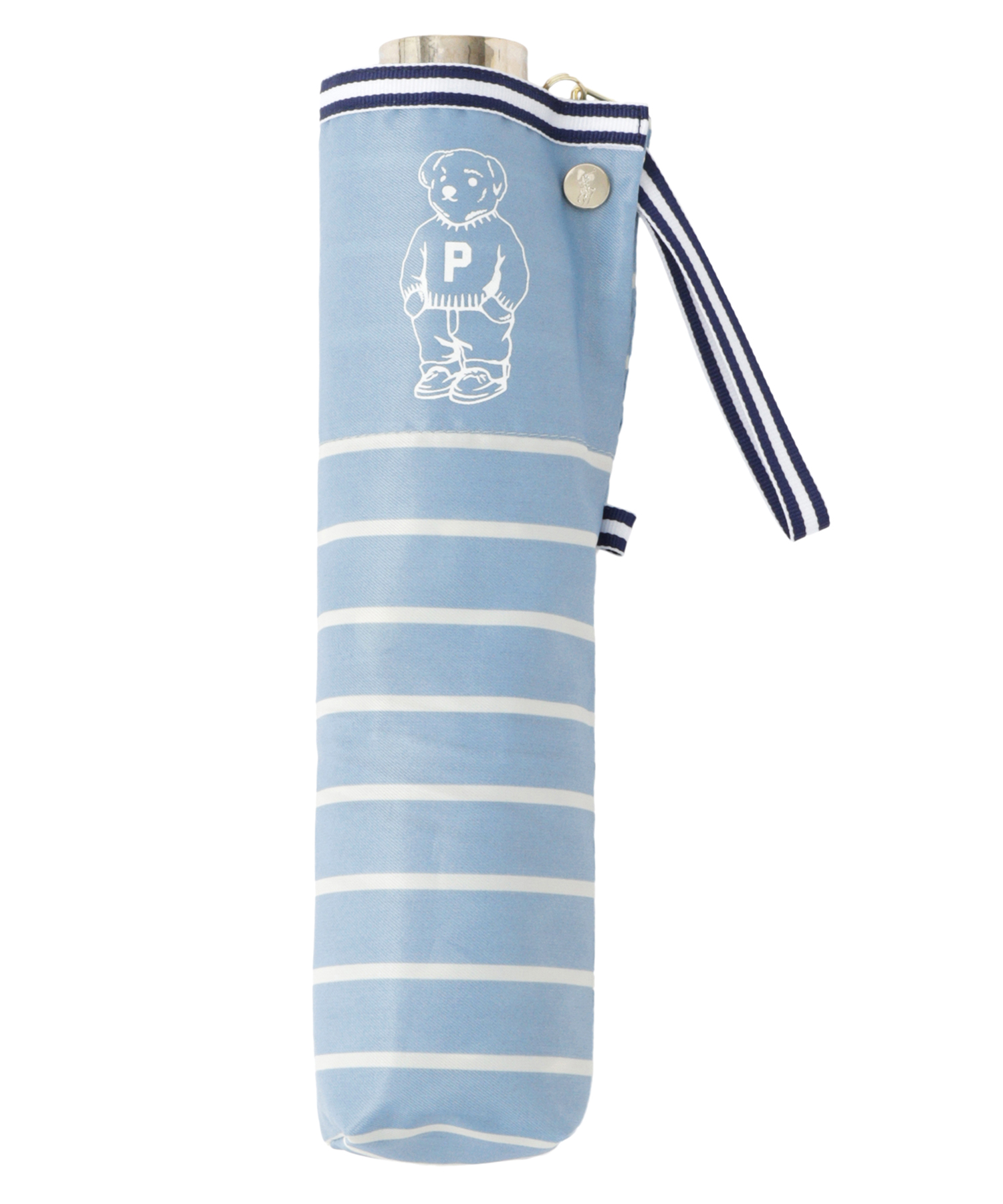 ポロ ラルフ ローレン　ボーダー 折りたたみ傘 ポロ ラルフ ローレン POLO RALPH LAUREN 折りたたみ傘 ツイル