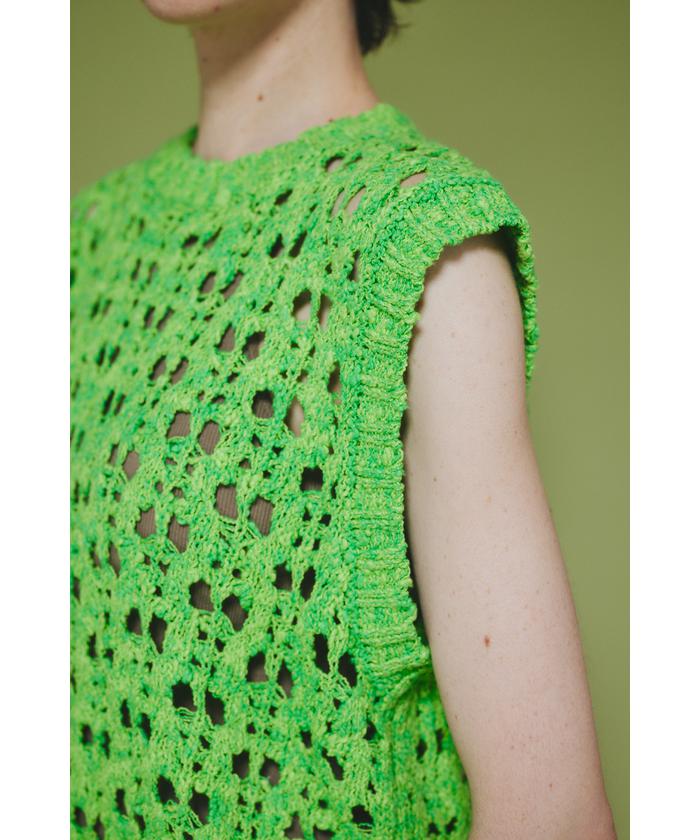 Mesh knit vest(508199434) | ヘリンドットサイ(HeRIN.CYE) - d