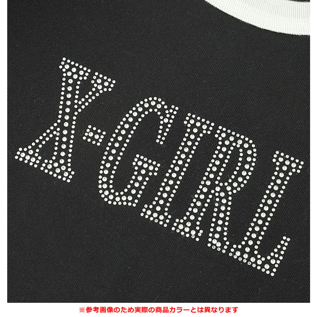 国内配送★X-girl★RHINESTONE ROMAN TYPE LOGO RAGLAN RHINESTONE ROMAN TYPE LOGO RAGLAN S/S BABY TEE｜エックス